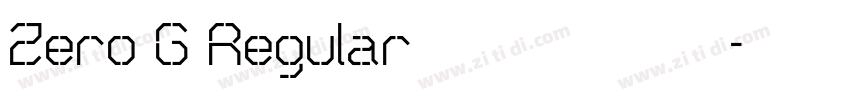 Zero G Regular英文字体 开字体转换